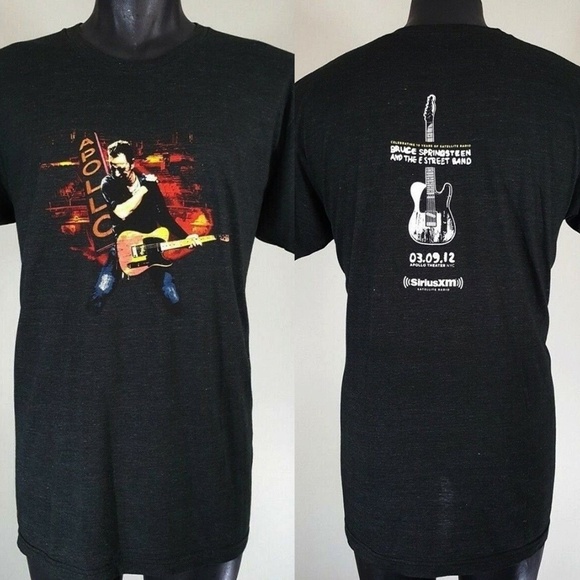 Bruce Springsteen Apollo Theater NYC 2012 SiriusXM Concert T Shirt Men L Tee Euc - Picture 1 of 7